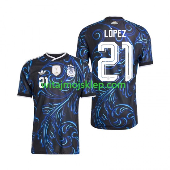 Koszulka Reprezentacja Argentyny Jose Manuel Lopez 21 Męska Stroje Wyjazdowe World Cup 2026 Krótkie Rękawy