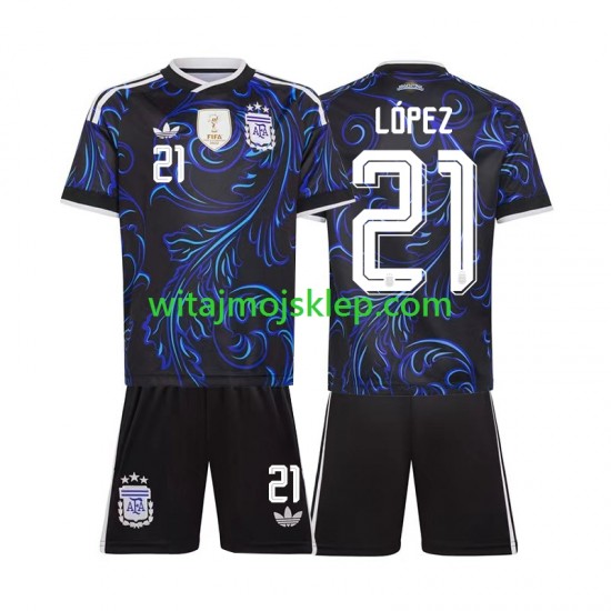 Koszulka Reprezentacja Argentyny Jose Manuel Lopez 21 Dziecięca Stroje Wyjazdowe World Cup 2026 Krótkie Rękawy
