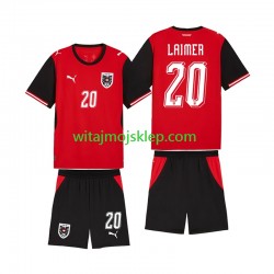 Koszulka Reprezentacja Austrii Konrad Laimer 20 Dziecięca Stroje Domowe World Cup 2026 Krótkie Rękawy