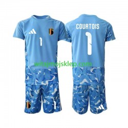 Koszulka Reprezentacja Belgii Thibaut Courtois 1 Bramkarskie Dziecięca Stroje Domowe World Cup 2026 Krótkie Rękawy