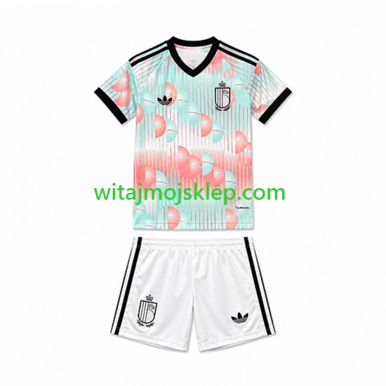 Koszulka Reprezentacja Belgii Dziecięca Stroje Wyjazdowe World Cup 2026 Krótkie Rękawy