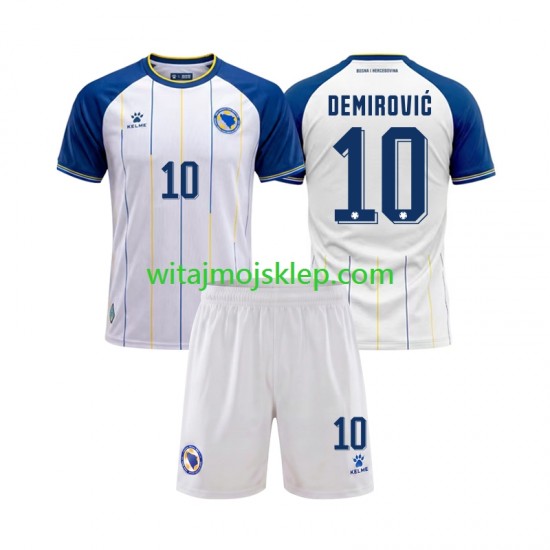 Koszulka Bośnia i Hercegowina Ermedin Demirovic 10 Dziecięca Stroje Wyjazdowe World Cup 2026 Krótkie Rękawy