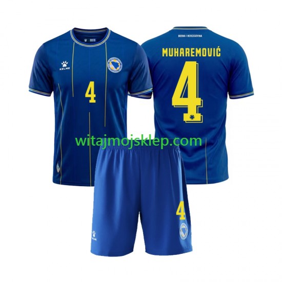 Koszulka Bośnia i Hercegowina Tarik Muharemovic 4 Dziecięca Stroje Domowe World Cup 2026 Krótkie Rękawy