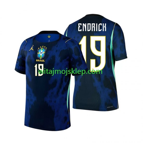 Koszulka Reprezentacja Brazylii Endrick 19 Męska Stroje Wyjazdowe World Cup 2026 Krótkie Rękawy