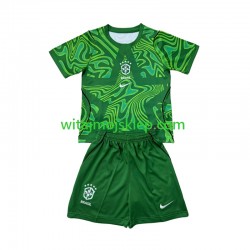 Koszulka Reprezentacja Brazylii Bramkarskie Dziecięca Stroje Wyjazdowe World Cup 2026 Krótkie Rękawy