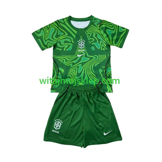 Koszulka Reprezentacja Brazylii Bramkarskie Dziecięca Stroje Wyjazdowe World Cup 2026 Krótkie Rękawy