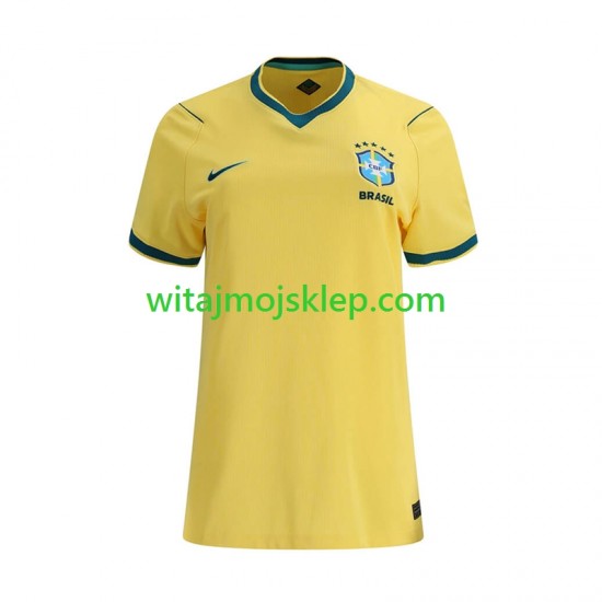 Koszulka Reprezentacja Brazylii Damska Stroje Domowe World Cup 2026 Krótkie Rękawy
