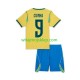 Koszulka Reprezentacja Brazylii Matheus Cunha 9 Chidlren Stroje Domowe World Cup 2026 Krótkie Rękawy