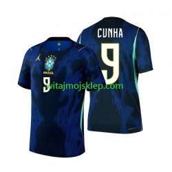 Koszulka Reprezentacja Brazylii Matheus Cunha 9 Męska Stroje Wyjazdowe World Cup 2026 Krótkie Rękawy