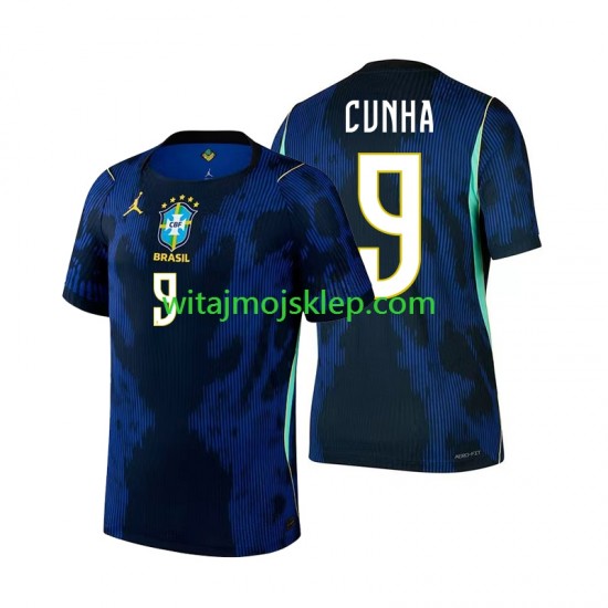 Koszulka Reprezentacja Brazylii Matheus Cunha 9 Męska Stroje Wyjazdowe World Cup 2026 Krótkie Rękawy