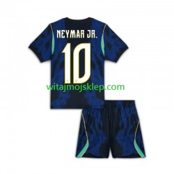 Koszulka Reprezentacja Brazylii Neymar JR 10 Dziecięca Stroje Wyjazdowe World Cup 2026 Krótkie Rękawy