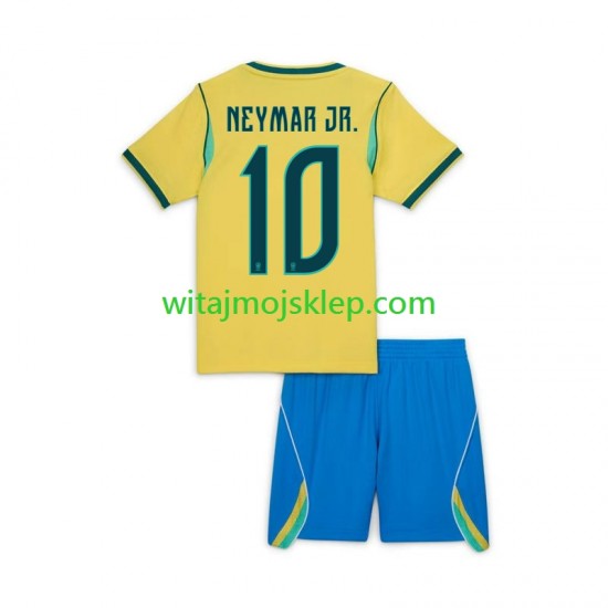 Koszulka Reprezentacja Brazylii Neymar JR 10 Dziecięca Stroje Domowe World Cup 2026 Krótkie Rękawy