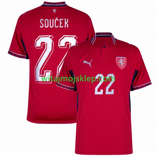 Koszulka Reprezentacja Czech Soucek 22 Męska Stroje Domowe World Cup 2026 Krótkie Rękawy