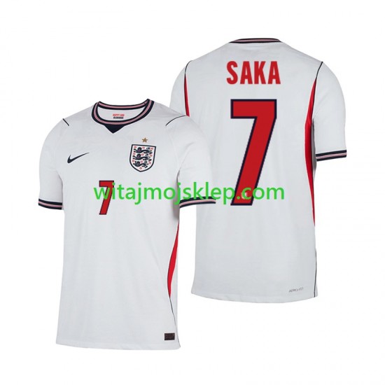 Koszulka Reprezentacja Anglii Bukayo Saka 7 Męska Stroje Domowe World Cup 2026 Krótkie Rękawy
