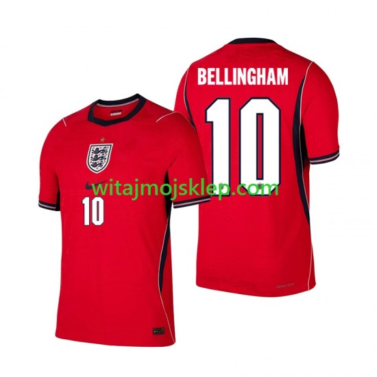 Koszulka Reprezentacja Anglii Jude Bellingham 10 Męska Stroje Wyjazdowe World Cup 2026 Krótkie Rękawy