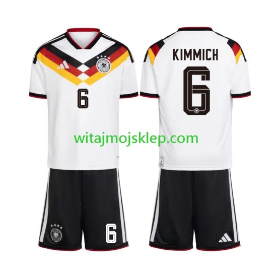 Koszulka Reprezentacja Niemiec Joshua Kimmich 6 Dziecięca Stroje Domowe World Cup 2026 Krótkie Rękawy