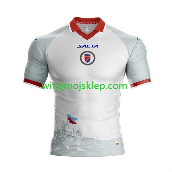 Koszulka Haiti Męska Stroje Wyjazdowe World Cup 2026 Krótkie Rękawy