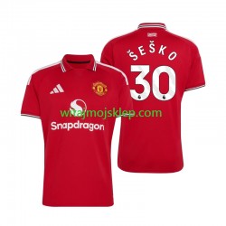 Koszulka Manchester United Benjamin Sesko 30 Męska Stroje Domowe 2026-2027 Krótkie Rękawy