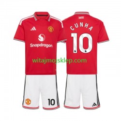 Koszulka Manchester United Matheus Cunha 10 Dziecięca Stroje Domowe 2026-2027 Krótkie Rękawy