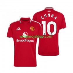 Koszulka Manchester United Matheus Cunha 10 Męska Stroje Domowe 2026-2027 Krótkie Rękawy