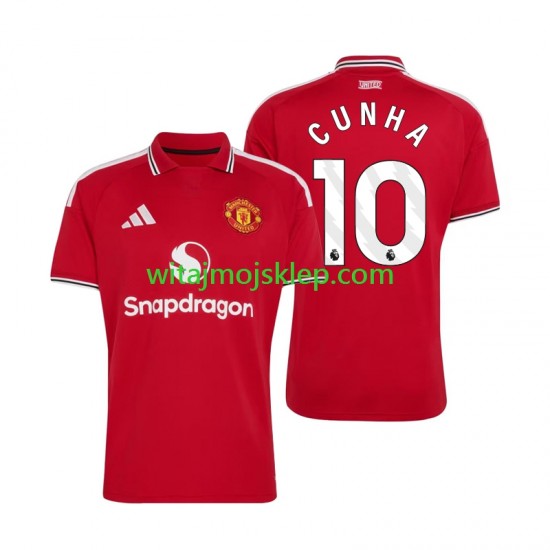 Koszulka Manchester United Matheus Cunha 10 Męska Stroje Domowe 2026-2027 Krótkie Rękawy