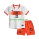 Koszulka Reprezentacja Holandii Denzel Dumfries 22 Dziecięca Stroje Wyjazdowe World Cup 2026 Krótkie Rękawy
