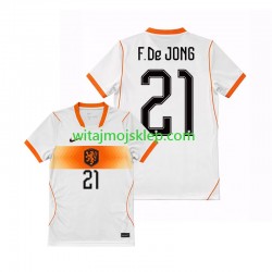 Koszulka Reprezentacja Holandii Frenkie de Jong 21 Męska Stroje Wyjazdowe World Cup 2026 Krótkie Rękawy