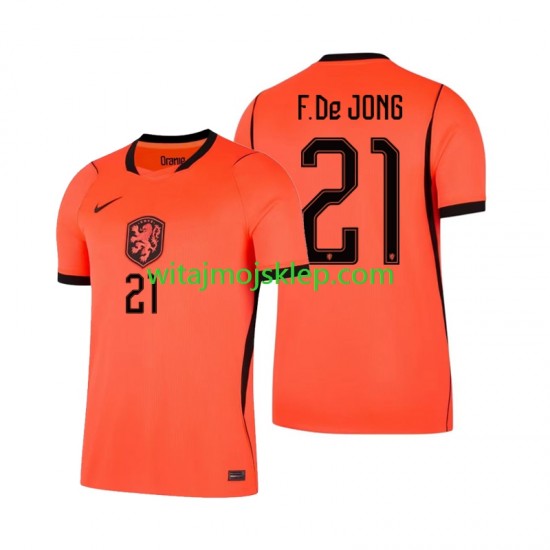 Koszulka Reprezentacja Holandii Frenkie de Jong 21 Męska Stroje Domowe World Cup 2026 Krótkie Rękawy
