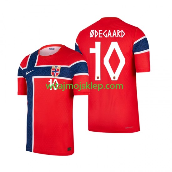 Koszulka Reprezentacja Norwegii Martin Odegaard 10 Męska Stroje Domowe World Cup 2026 Krótkie Rękawy