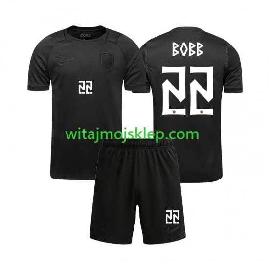 Koszulka Reprezentacja Norwegii Oscar Bobb 22 Dziecięca Stroje Wyjazdowe World Cup 2026 Krótkie Rękawy