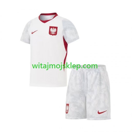 Koszulka Reprezentacja Polski Dziecięca Stroje Domowe World Cup 2026 Krótkie Rękawy