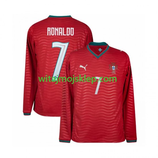Koszulka Reprezentacja Portugalii Cristiano Ronaldo 7 Męska Stroje Domowe World Cup 2026 Długie Rękawy