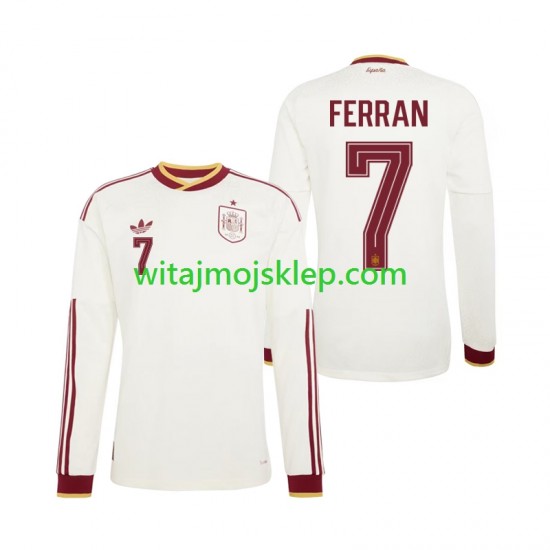 Koszulka Reprezentacja Hiszpanii Ferran Torres 7 Męska Stroje Wyjazdowe World Cup 2026 Długie Rękawy