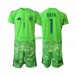 Koszulka Reprezentacja Hiszpanii David Raya 1 6th Green color Bramkarskie Dziecięca World Cup 2026 Krótkie Rękawy