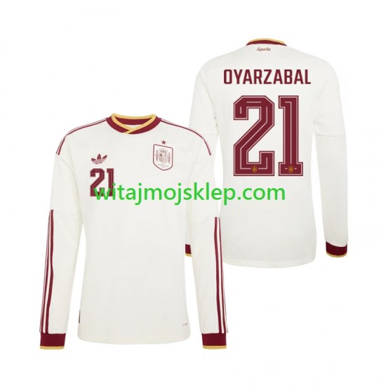 Koszulka Reprezentacja Hiszpanii Mikel Oyarzabal 21 Męska Stroje Wyjazdowe World Cup 2026 Długie Rękawy