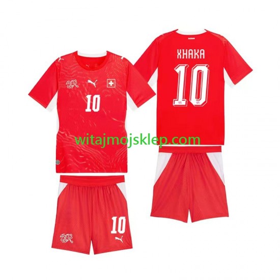 Koszulka Reprezentacja Szwajcarii Granit Xhaka 10 Dziecięca Stroje Domowe World Cup 2026 Krótkie Rękawy