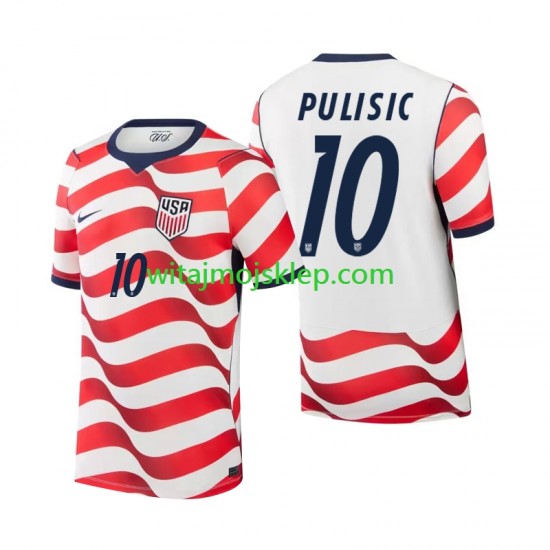 Koszulka Reprezentacja Stanów Zjednoczonych Christian Pulisic 10 Męska Stroje Domowe World Cup 2026 Krótkie Rękawy