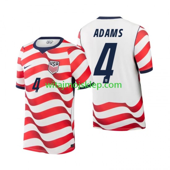 Koszulka Reprezentacja Stanów Zjednoczonych Tyler Adams 4 Męska Stroje Domowe World Cup 2026 Krótkie Rękawy