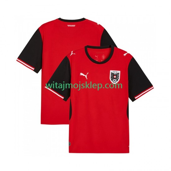 Koszulka Reprezentacja Austrii Męska Stroje Domowe World Cup 2026 Krótkie Rękawy