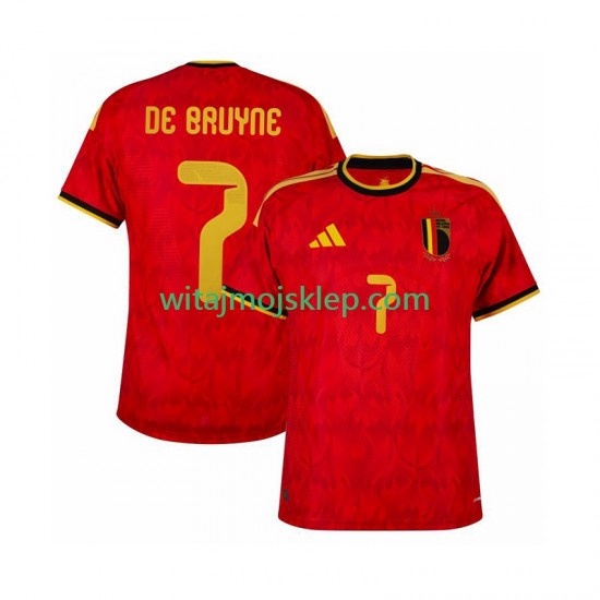 Koszulka Reprezentacja Belgii de bruyne 7 Męska Stroje Domowe World Cup 2026 Krótkie Rękawy