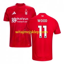 Koszulka Nottingham Forest Chris Wood 11 Męska Stroje Domowe 2024-2025 Krótkie Rękawy