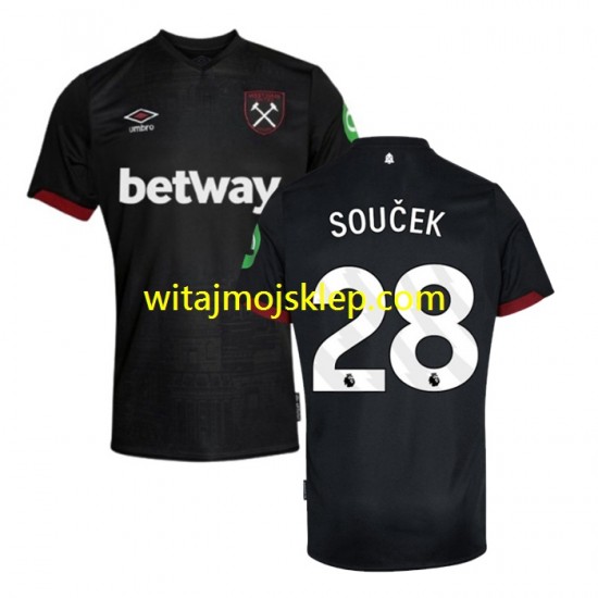 Koszulka West Ham United SOUCEK 28 Męska Stroje Wyjazdowe 2024-2025 Krótkie Rękawy