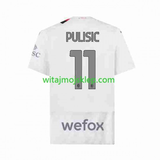 Koszulka AC Milan Christian Pulisic 11 Męska Stroje Wyjazdowe 2023-2024 Krótkie Rękawy