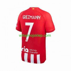 Koszulka Atlético Madryt 2 Antoine Griezmann 7 Męska Stroje Domowe 2023-2024 Krótkie Rękawy