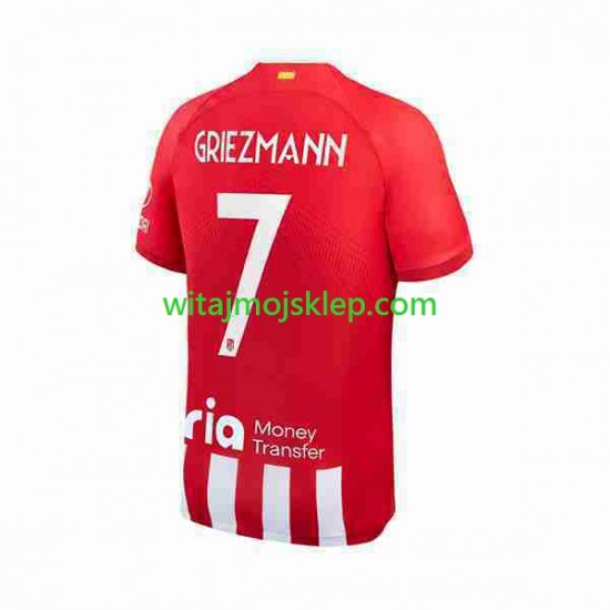 Koszulka Atlético Madryt 2 Antoine Griezmann 7 Męska Stroje Domowe 2023-2024 Krótkie Rękawy