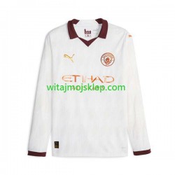 Koszulka Manchester City Męska Stroje Wyjazdowe 2023-2024 Długie Rękawy