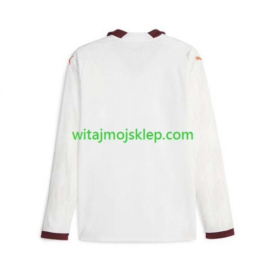 Koszulka Manchester City Męska Stroje Wyjazdowe 2023-2024 Długie Rękawy