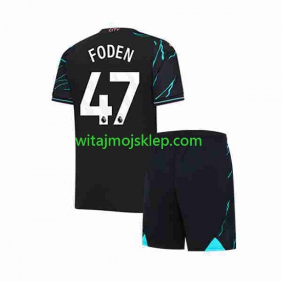 Koszulka Manchester City Phil Foden 47 Dziecięca Trzeci Strój 2023-2024 Krótkie Rękawy