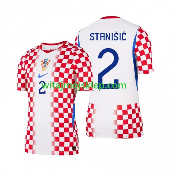 Koszulka Reprezentacja Chorwacji Josip Stanisic 2 Męska Stroje Domowe World Cup 2026 Krótkie Rękawy