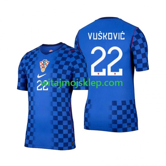 Koszulka Reprezentacja Chorwacji Luka Vuskovic 22 Męska Stroje Wyjazdowe World Cup 2026 Krótkie Rękawy